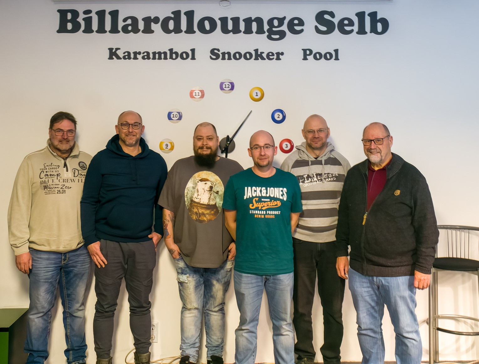 Foto des Vorstands des 1. Billard Clubs Selb